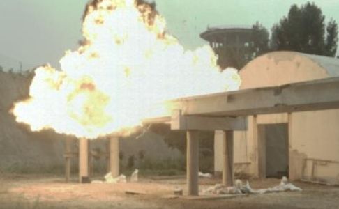 某部预应力桥梁结构爆破实验